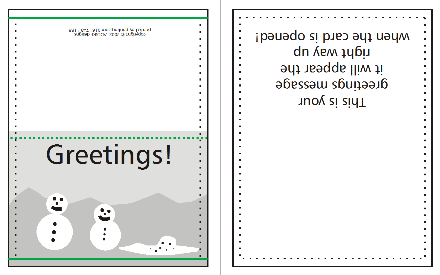 How to supply Greeting/Christmas Cards  Lishio Intended For Quarter Fold Greeting Card Template